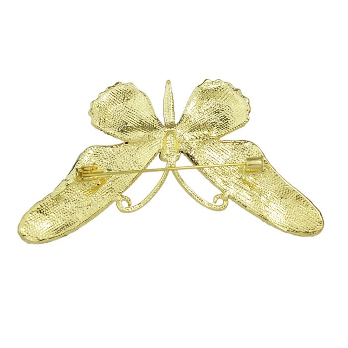 Брошь бабочка разноцветная