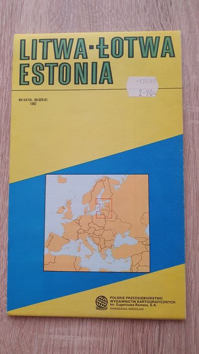 Mapa samochodowo-krajoznawcza 1992 r.