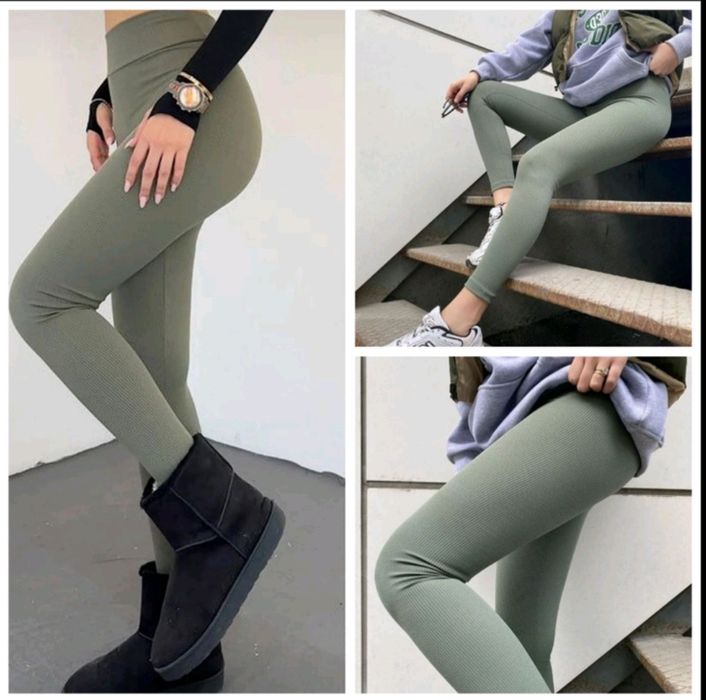 Лосини в рубчик батал норма на флісі / без з подвійним поясом Туреччи