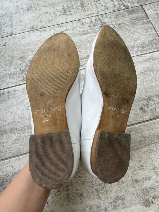 Buty skorzane Sergio Bardi biale 36