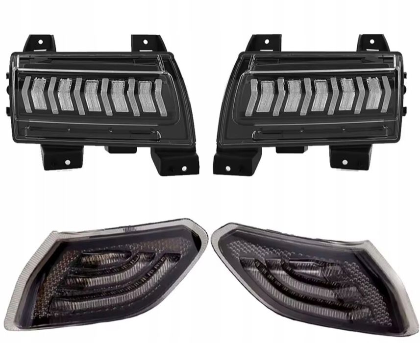 KIERUNKI Kierunkowskazy do poszerzeń + Lampy LED DRLJeep Wrangler JL SPORT