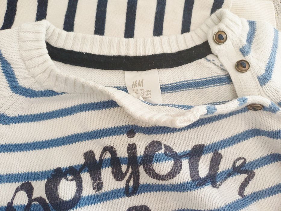 Zestaw bluza sweter koszulka morskim r 88/ 92 H&M Cocodrillo