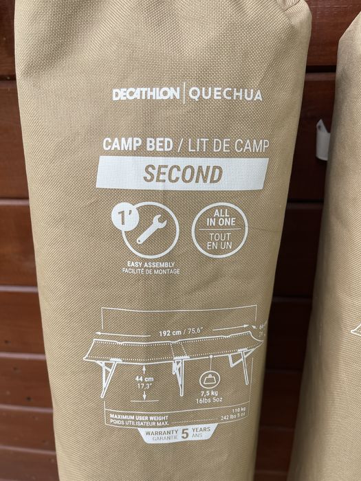 2x Łóżko polowe Decathlon Quechua Camp Bed Second – super stan!