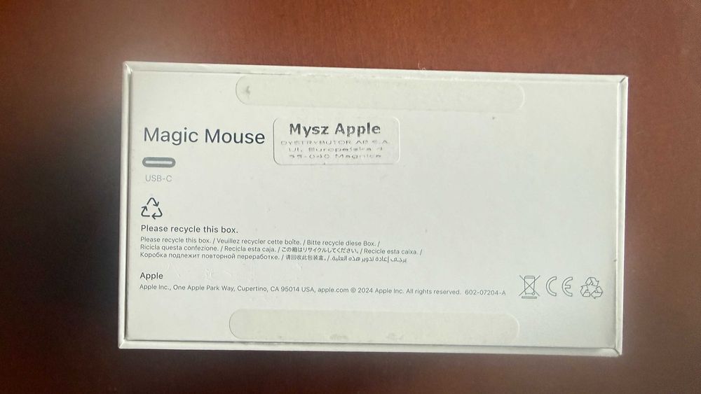 Mysz APPLE Magic Mouse Biała