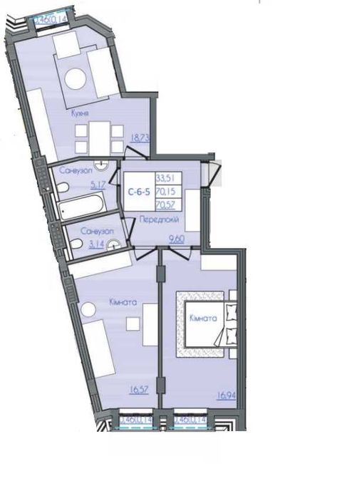 2-rooms apartment apartment by the address st. Sportivnaya (area 70,5 m²) - Atlanta.ua - photo 9