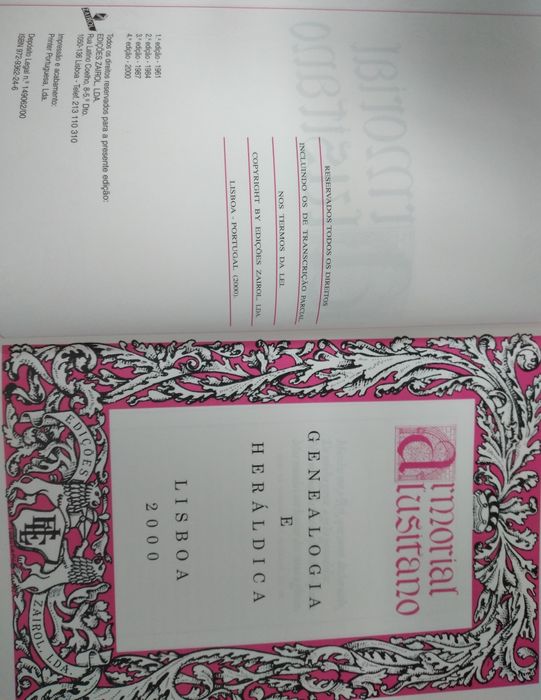 Nobreza de Portugal e Brasil e Armorial Lusitano 4 livros novos caixa