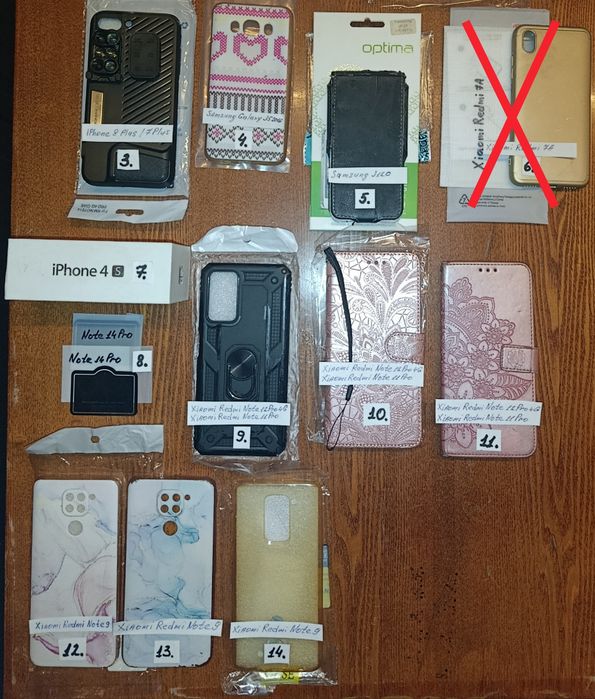 Комплект чохлів, захисне скло для Xiaomi, Samsung, IPhone