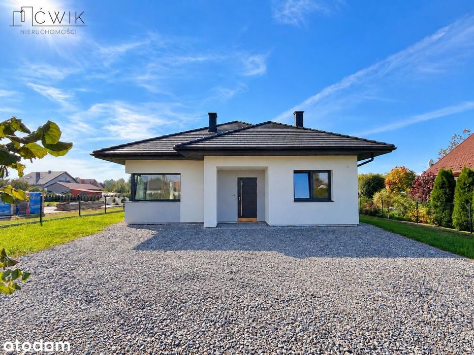 Nowoczesny dom parterowy 123,85 m² | 8,2 ar | 2,5 km od Bochni