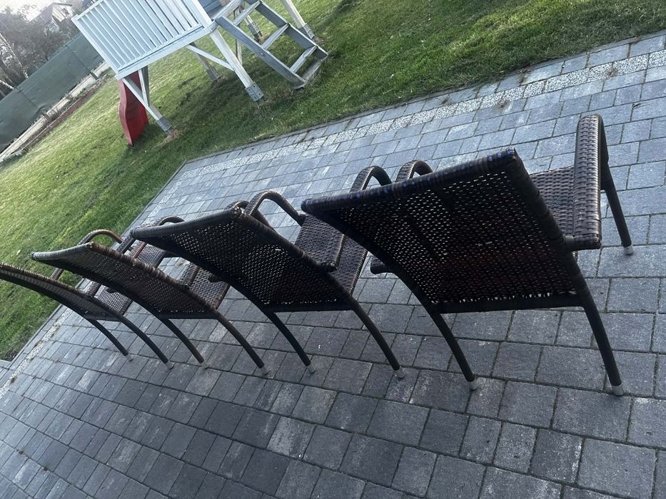 Zestaw ogrodowy technorattan – stół + 4 krzesła