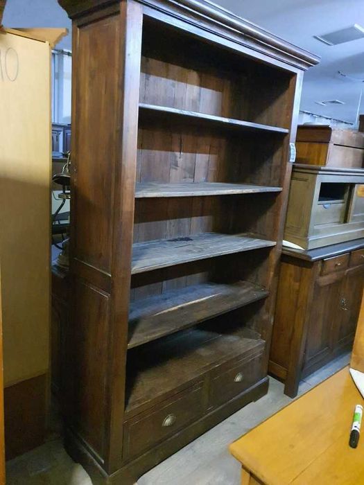 Piękna Biblioteczka drewniana tekowa kolonialna stara FV DOWÓZ