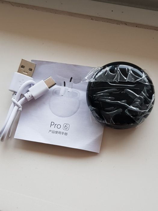 Auriculares earphones Bluetooth pro6 pretos NOVOS