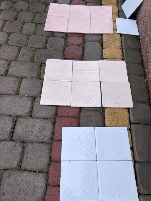 Плитка керамічна 15×15 біла, бежова, рожева