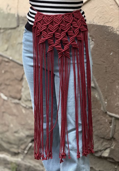 Пояс запаска припинда макраме