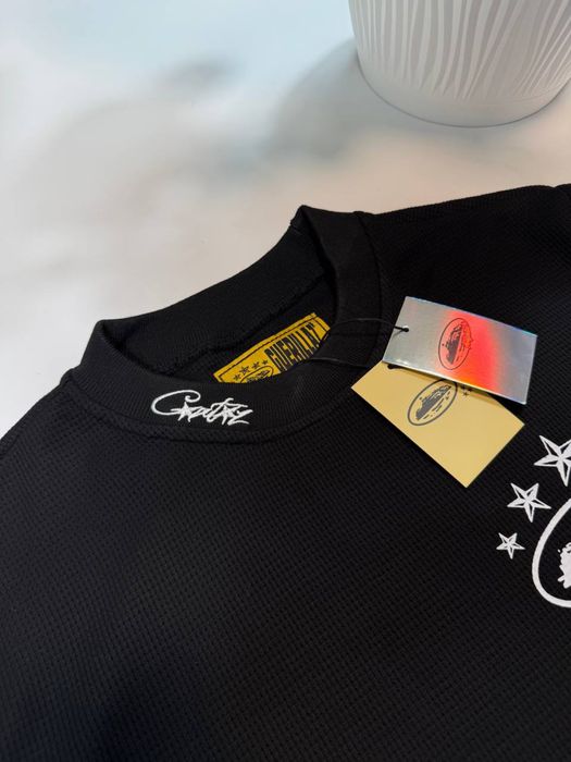 Лонгслів Corteiz чорний Кофта Кортез Стильна кофта Corteiz