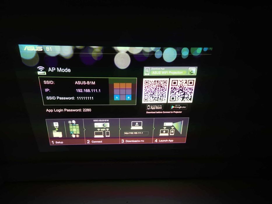 PROJEKTOR ASUS B1M + karta sieciowa - wlan 11n micro usb adapter