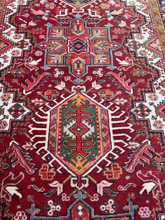 Heriz Irański Dywan Ręcznie Tkany Wełniany 410x150