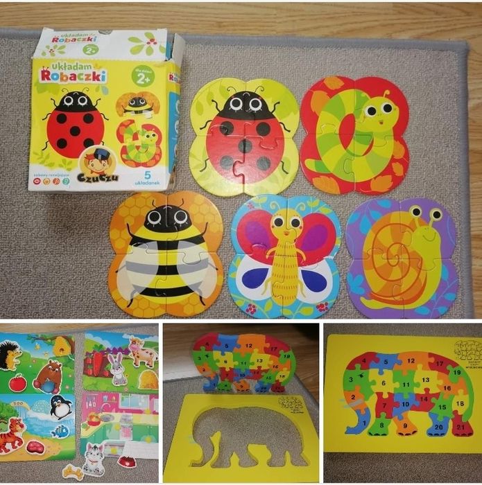 Czuczu puzzle 2+,rzepy zwierzęta, puzzle piankowe liczby