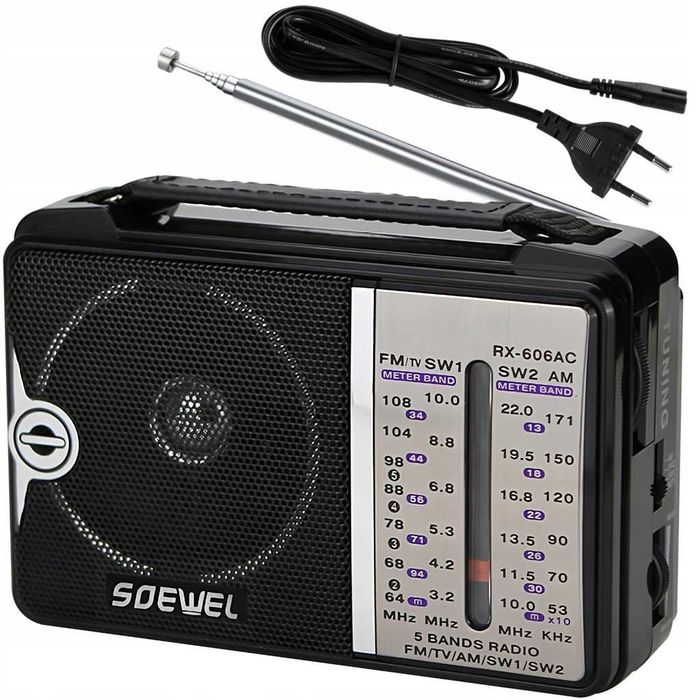 Radio przenośne mobilne kuchenne BIWAK ZASILANIE sieciowe i na baterie
