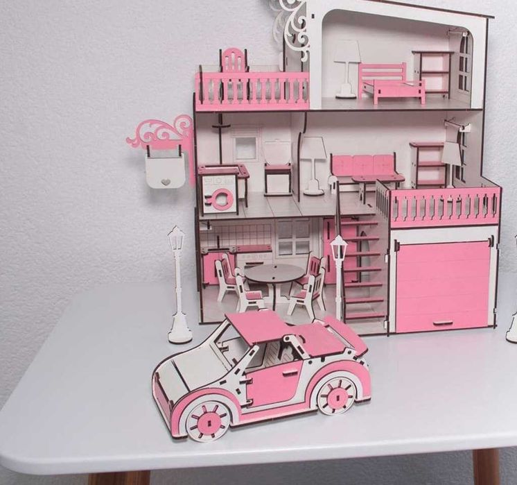 Будиночок ляльковий ігровий з лол кабріолетом гараж Ляльковий домик