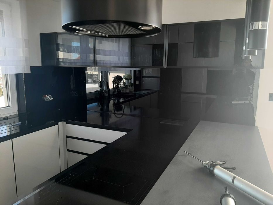 Panel szklany do kuchni, lakobel, lustro