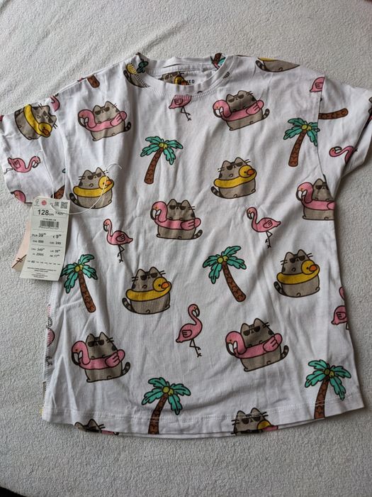 PUSHEEN nowy Reserved t-shirt 122/128cm z metką