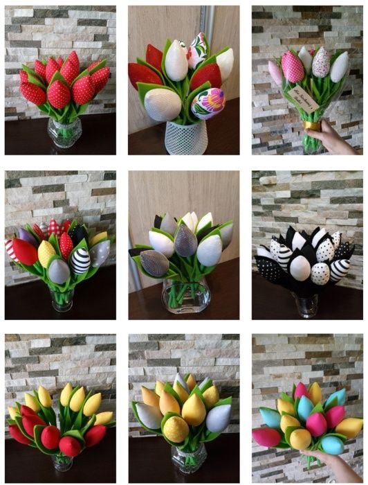 tulipany szyte z materiału 162 wzory do wyboru