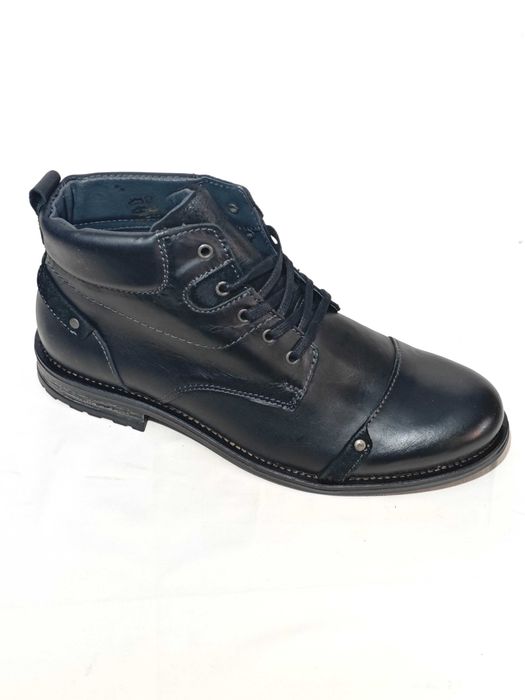 Bota Homem Couro Preto - Vários Tamanhos - Novos