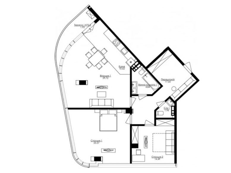 2-кімнатна квартира за адресою вул. Французький бульв. (площа 102,9 м²) - Atlanta.ua - фото 9