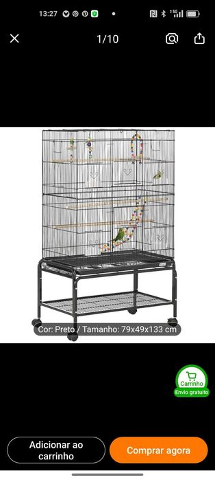 gaiola XXL com acecórios