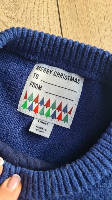 Sweter świateczny Merry Christmas L Primark