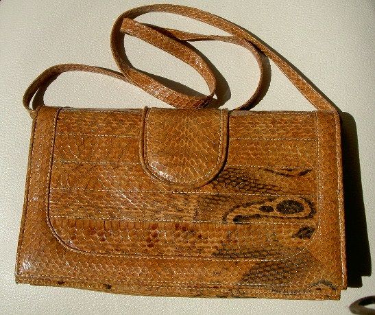 Carteiras vintage. Clutch Bags vintage em cobra/snake e 1 com pêlo/fur