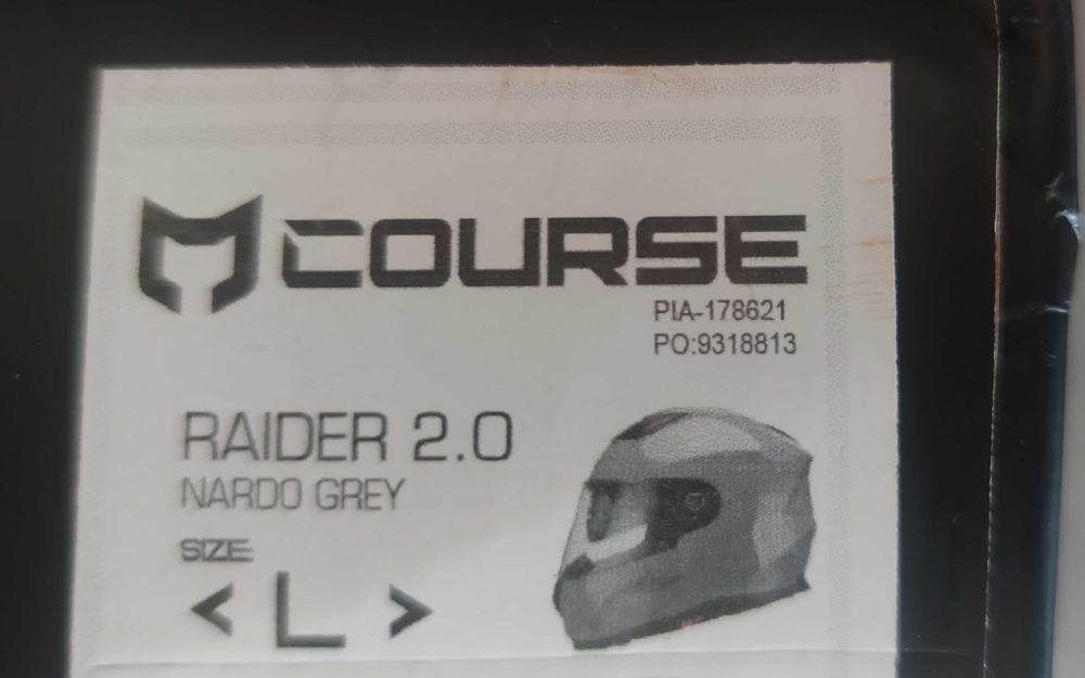 Capacete COURSE Raider 2.0 tamanho L 59-60 cm