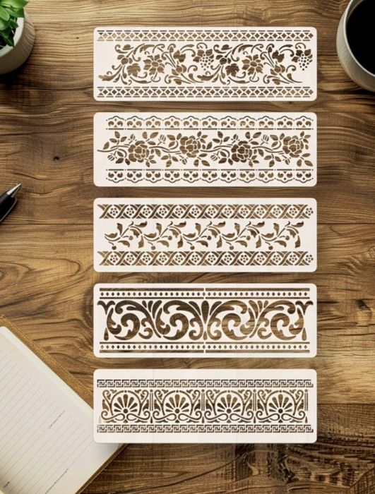 Zestaw 5szt szablonów malarskich, DIY, scrapbookingu, Nr. E 2