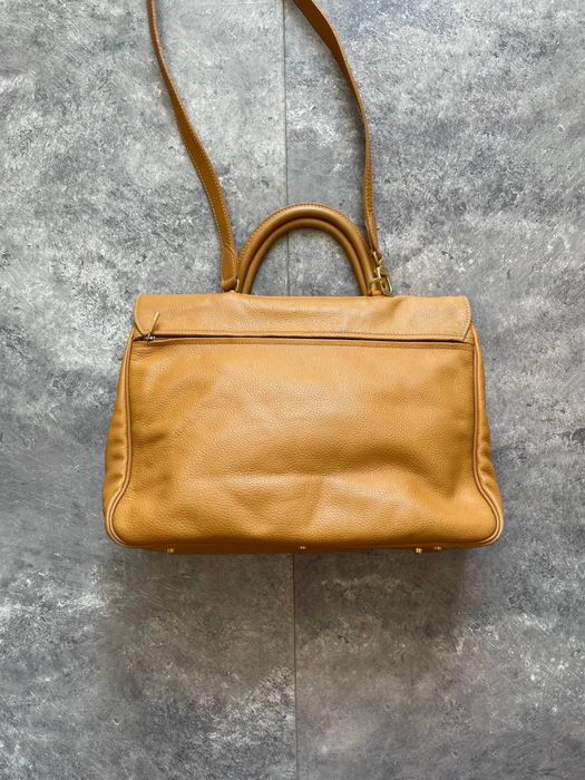Вінтажна жіноча сумочка Longchamp, шкіряна satchel bag.