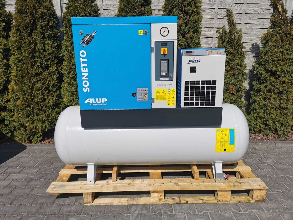 2016r 11kw 1600L/m ALUP Sprężarka śrubowa 10 bar KOMPLET + OSUSZACZ