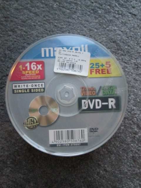 Nowe płyty DVD+R Maxell 25+5 120min