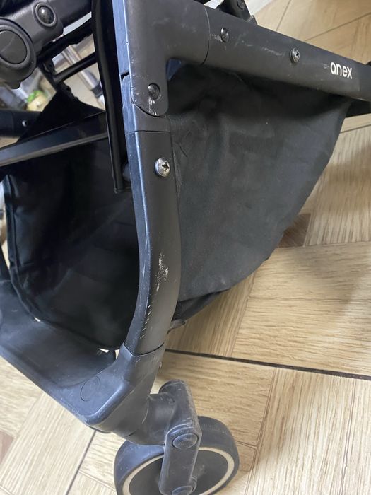 Коляска anex air x + орігінальний дощовик та чохол для ніжок, синя