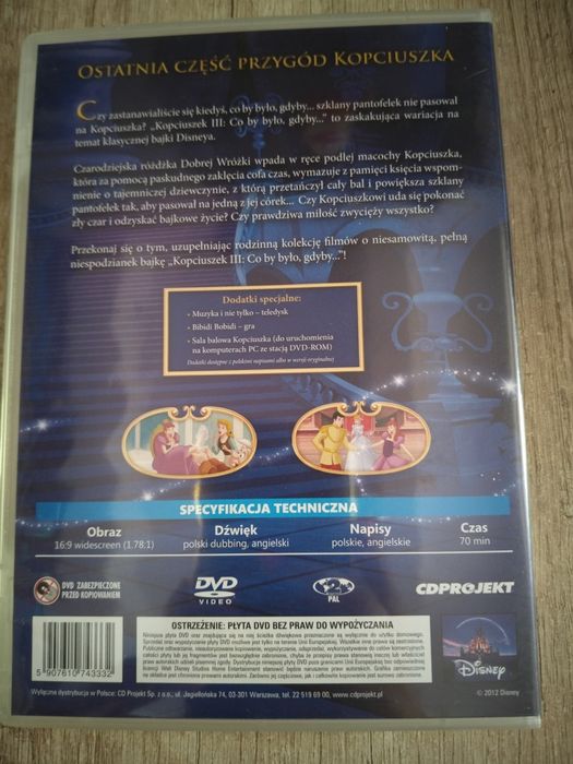 Bajka na dvd kopciuszek 3