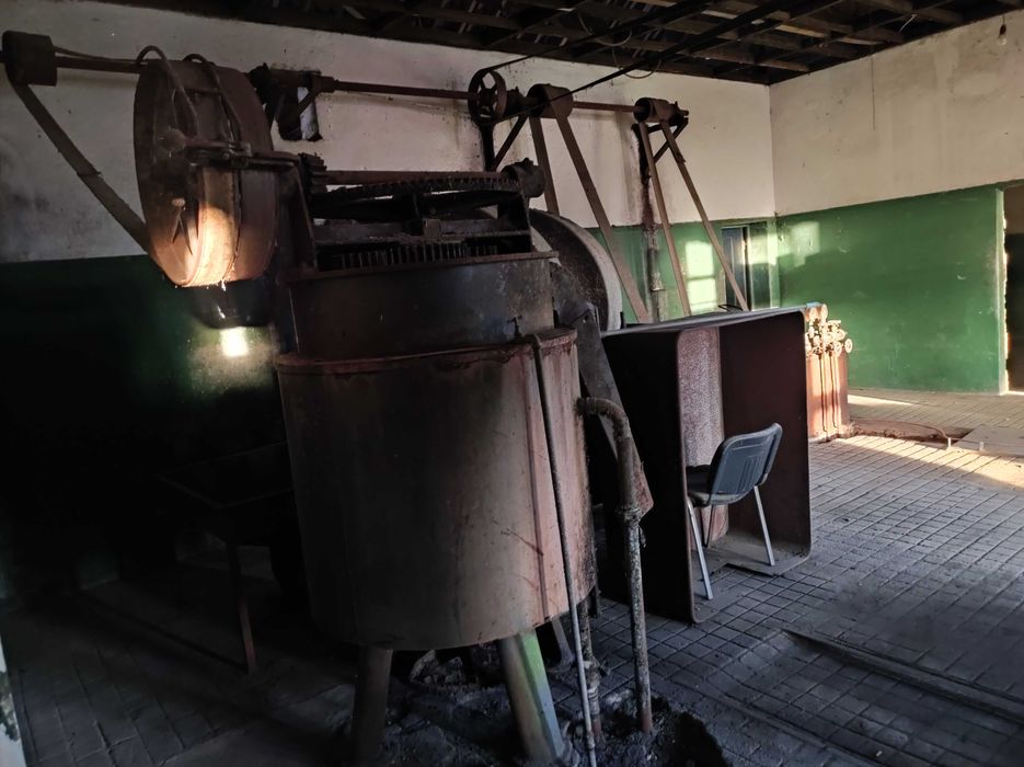 Maquinaria lagar de azeite antigo