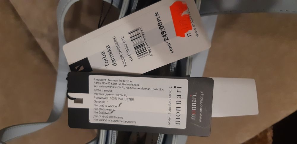 Niebieska torebka damska