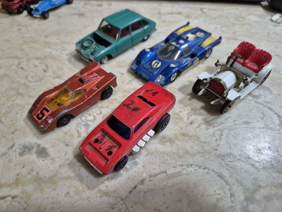Conjunto 7 carros Miniatura - lesney, pilen, solido, corgi juniors