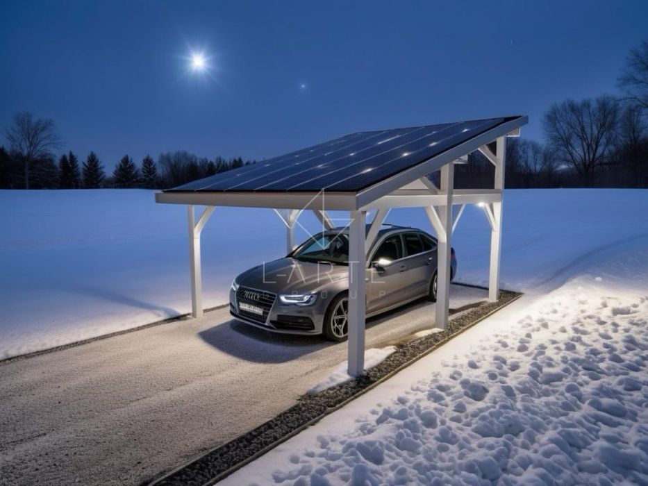 MONTE I Wiata garażowa carport jednostanowiskowa fotowoltaika