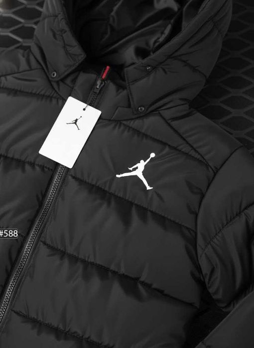 Jordan Mini Logo Куртка Черная , Пуховик Зимвоий Джордан Найк