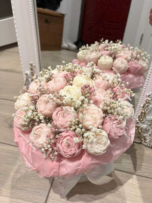 Букет з ароматизованих свічок ручної роботи