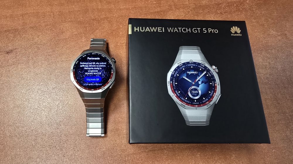 Huawei Watch GT 5 Pro Elite 46mm srebrny, stan bdb, gwarancja