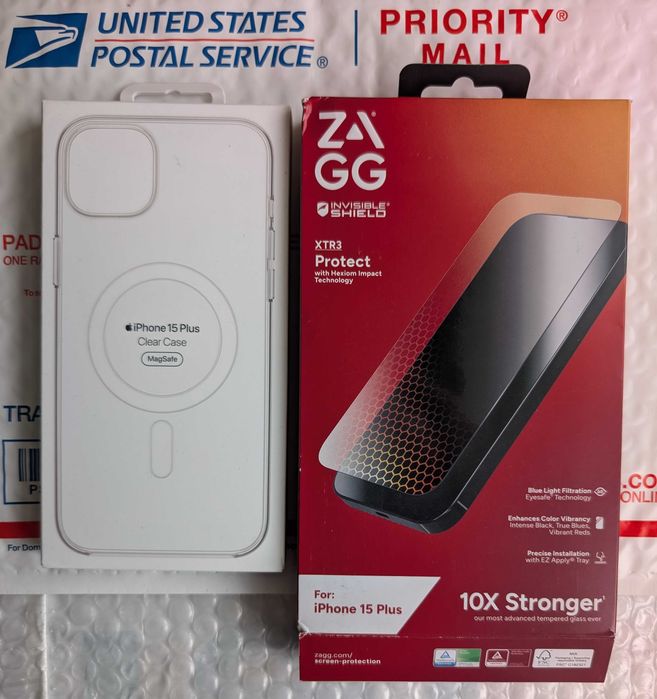 Apple iPhone 15 Plus Clear Case преміум Скло Zagg XTR3 10x Strong
