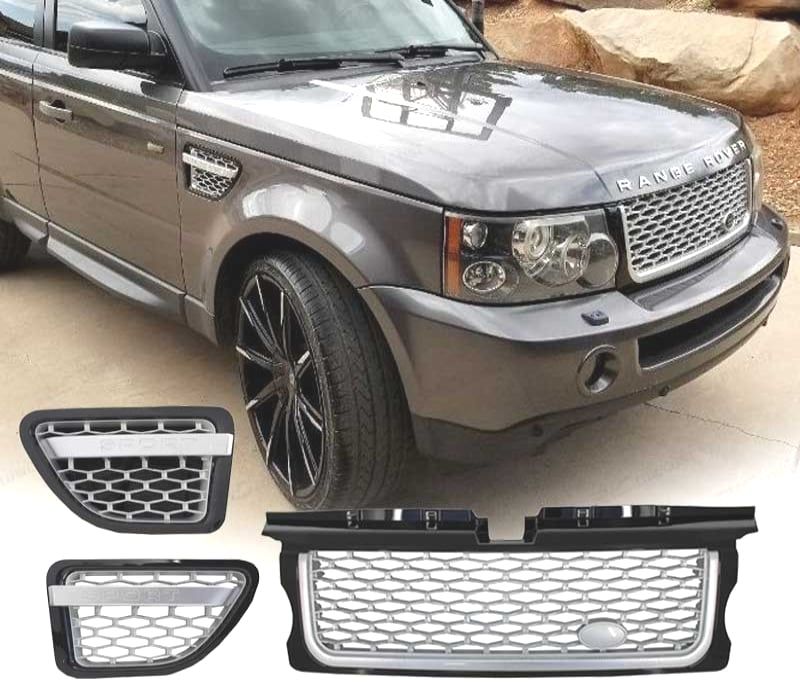 GRELHAS RANGE ROVER SPORT 05-09 LOOK AUTOBIOGRAPHY CINZA