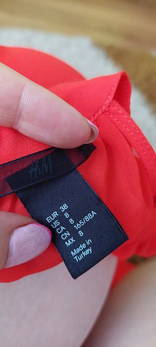 Czerwona suknia h&m M-L