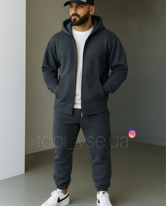 ТЕПЛИЙ‼️ Костюм на Флісі Чоловічий Мужской худи штаны комплект зимовий