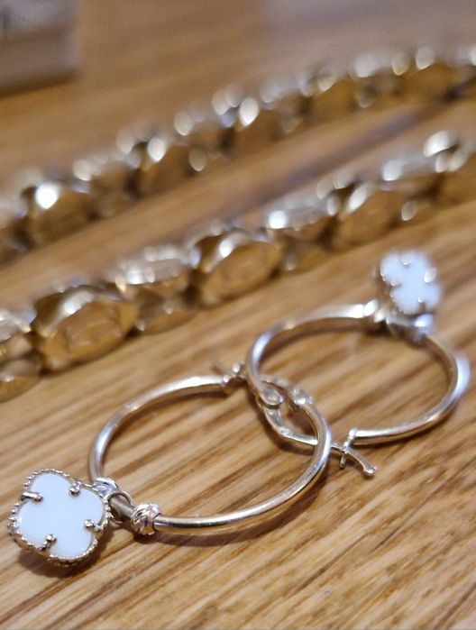 ZŁOTE DAMSKIE kolczyki Van Cleef 14k. 585pr.